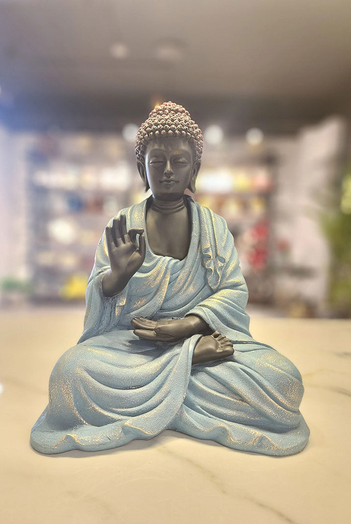 Serene Blue Azure Buddha Miniature