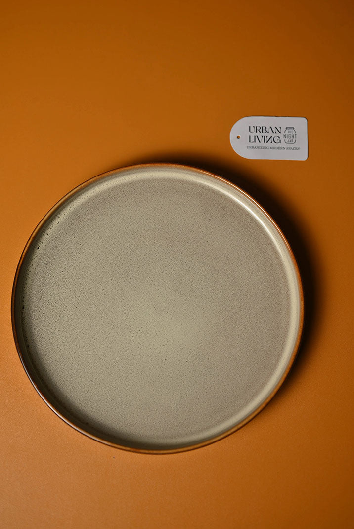 Premium Ceramic Plain Beige Deep Plate