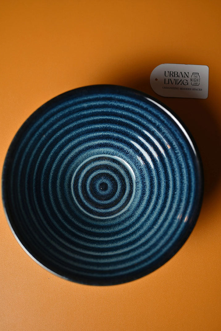 Blue Angular Ceramic Bowl