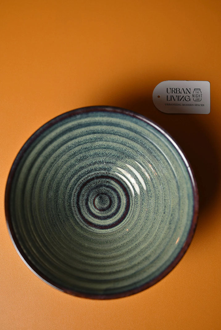 Green Angular Ceramic Bowl