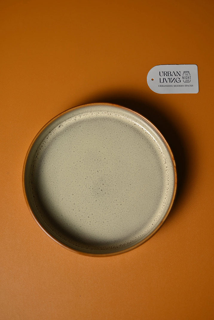 Trendy Ceramic Light Cream Deep plate