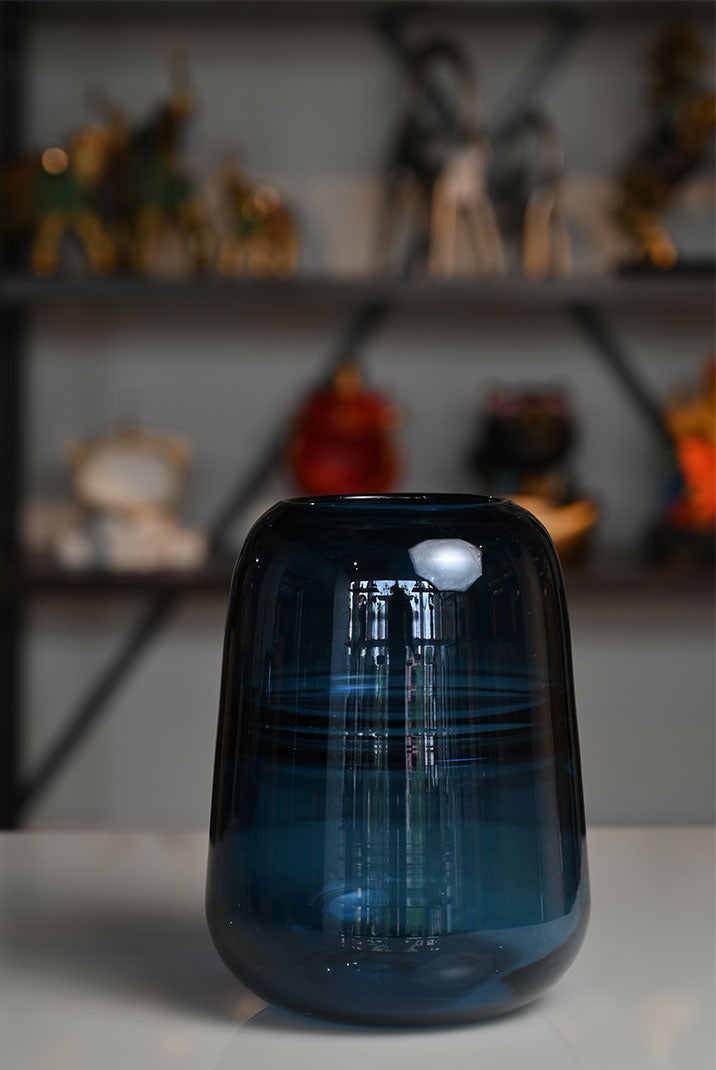 Classic Blue Glass Vase