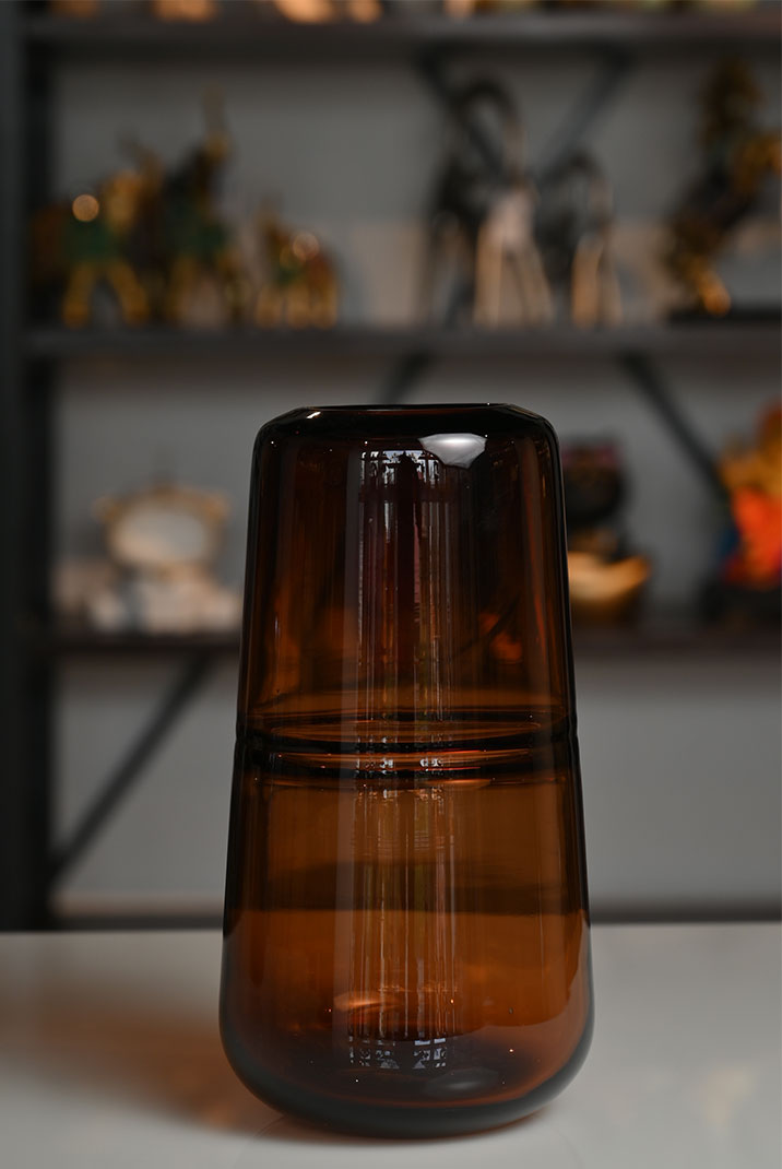 Classic Brown Glass Vase