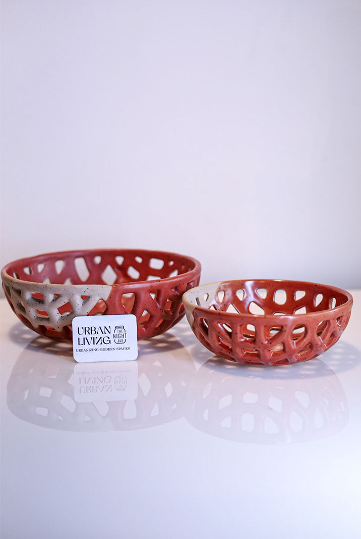 Citrus Elegance Ceramic Basket Set