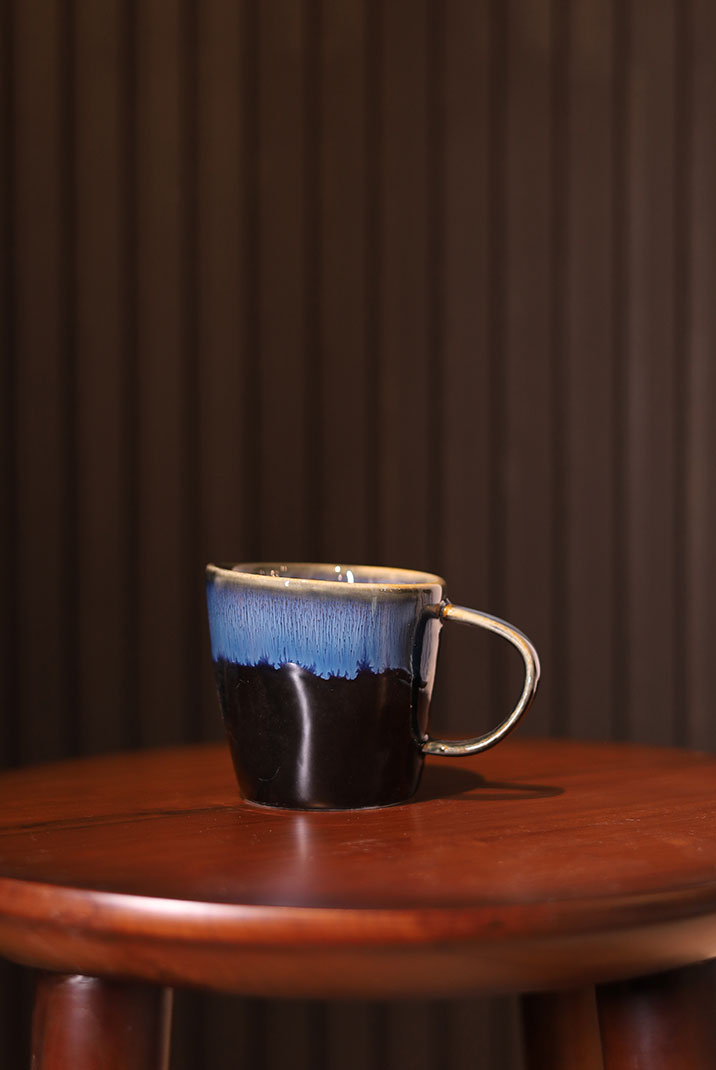 Navy Noir Ceramic Small Mug
