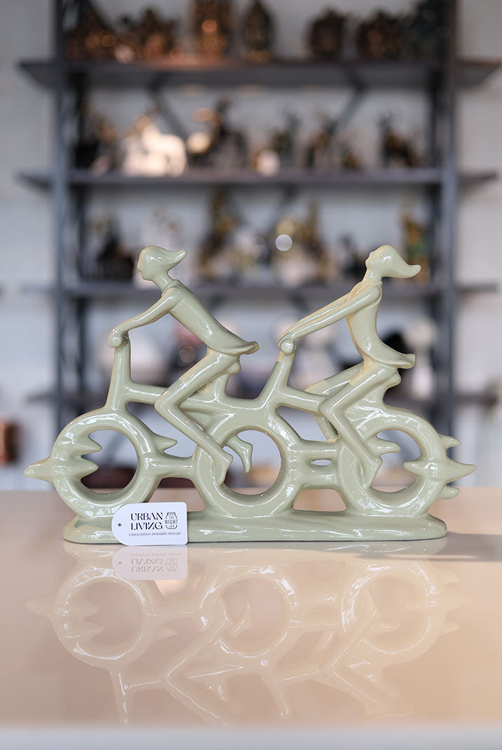Serene Bicycle Joy Sculpture