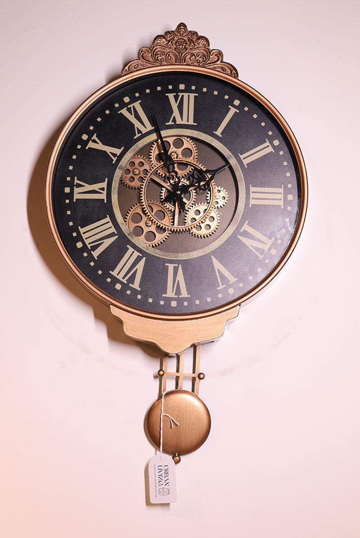 Timeless Golden Elegance Wall Clock