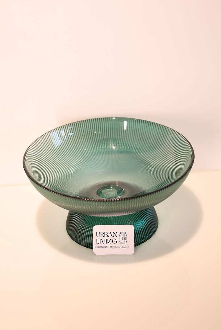 Aqua Breeze Glass Serving Bowl
