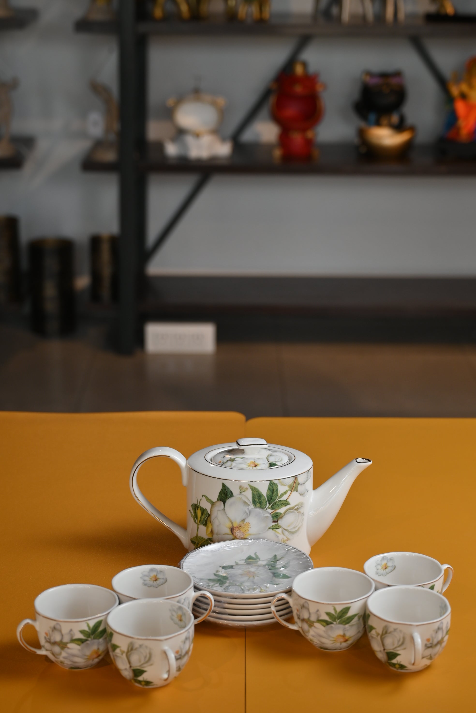 British Bianca Saucer Teapot Cup set of 13 Urban Living Jaipur