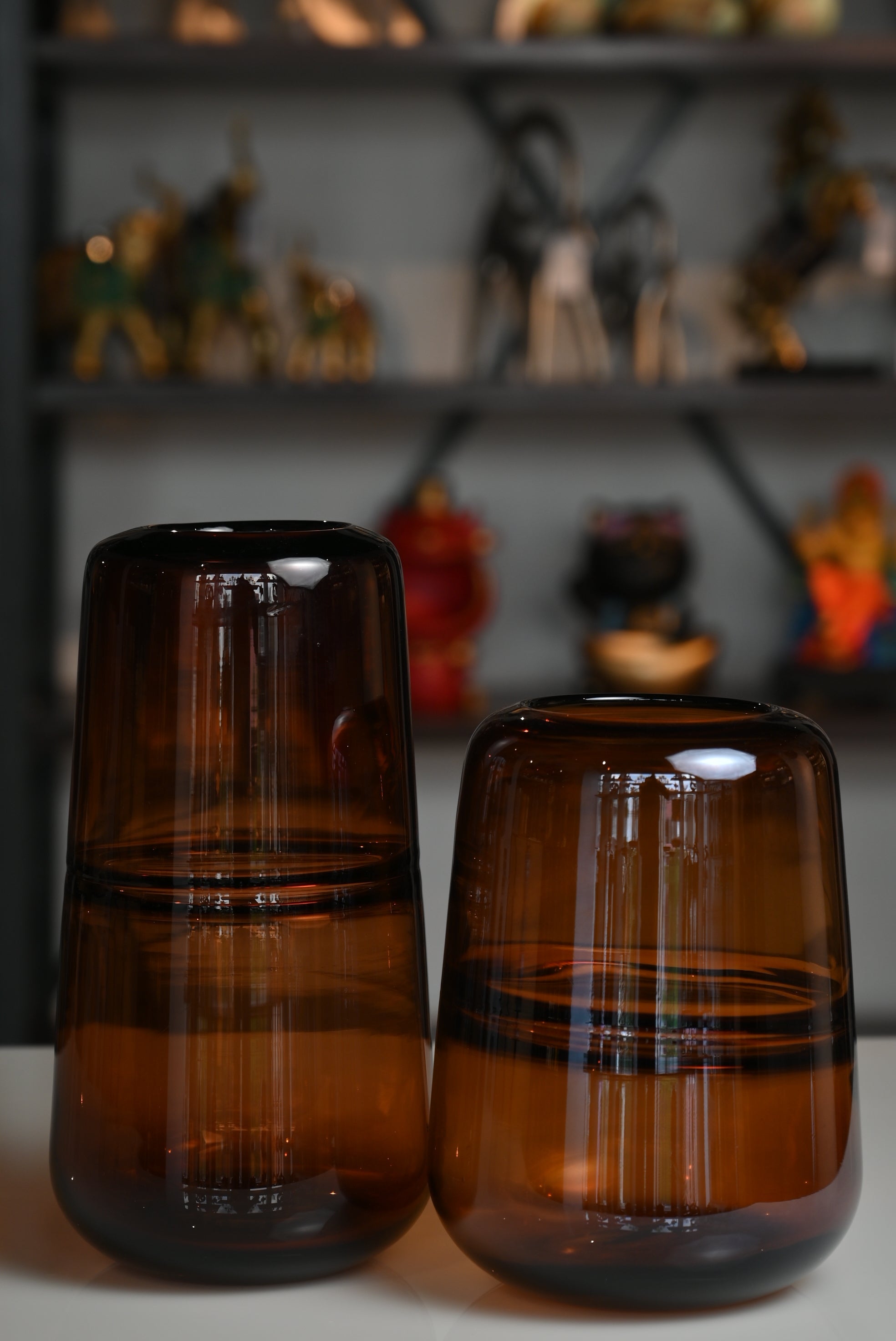 Classic Brown Glass Vase
