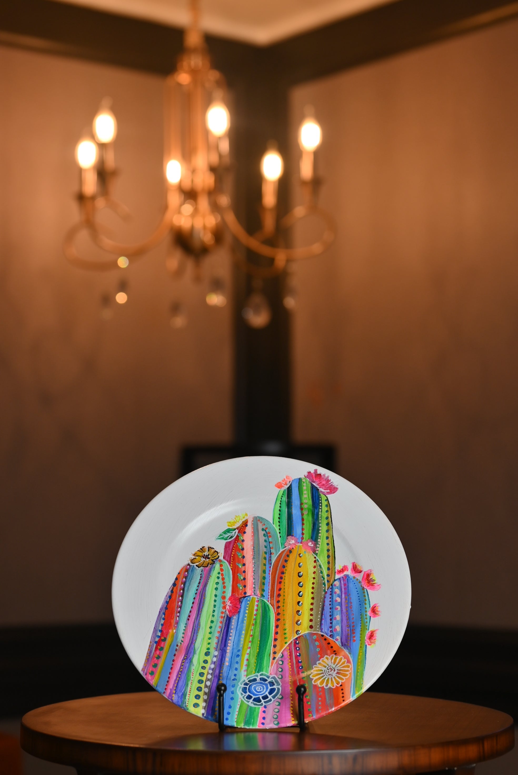 Colourful Cactus Wall Plate