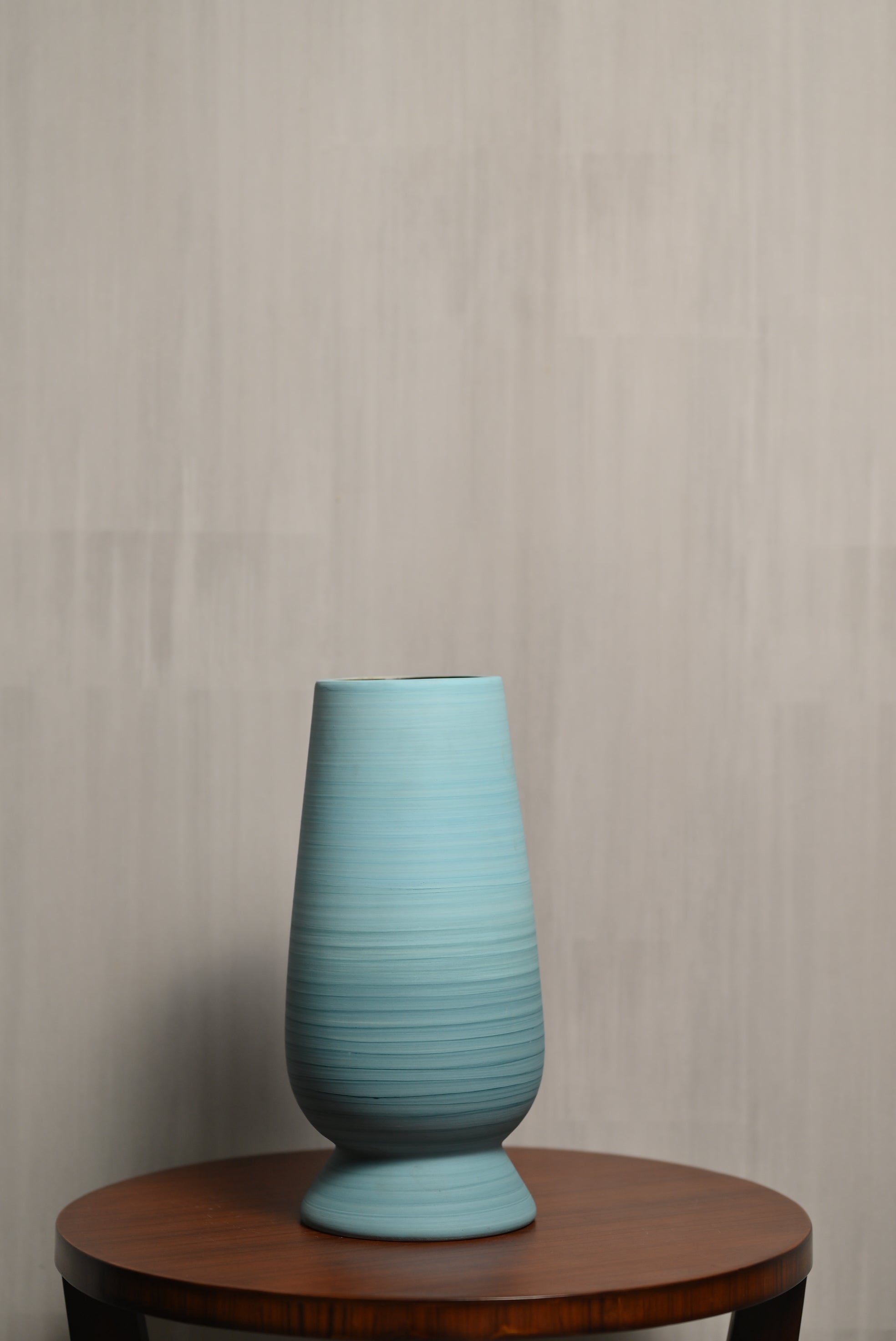 Minimalist Blue Cup Ceramic Vase Urban Living Jaipur