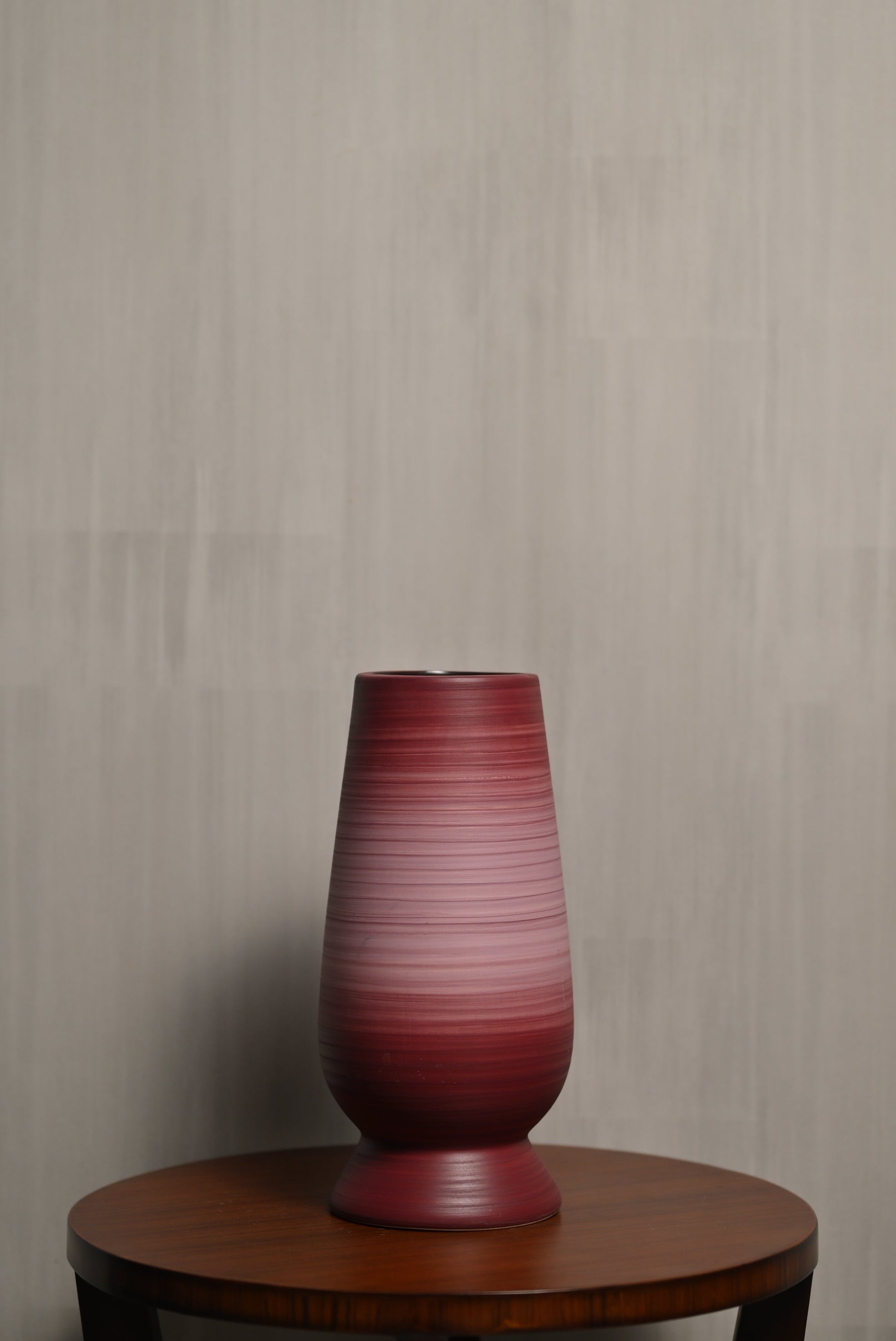 Minimalist Maroon Ceramic Vase Urban Living Jaipur