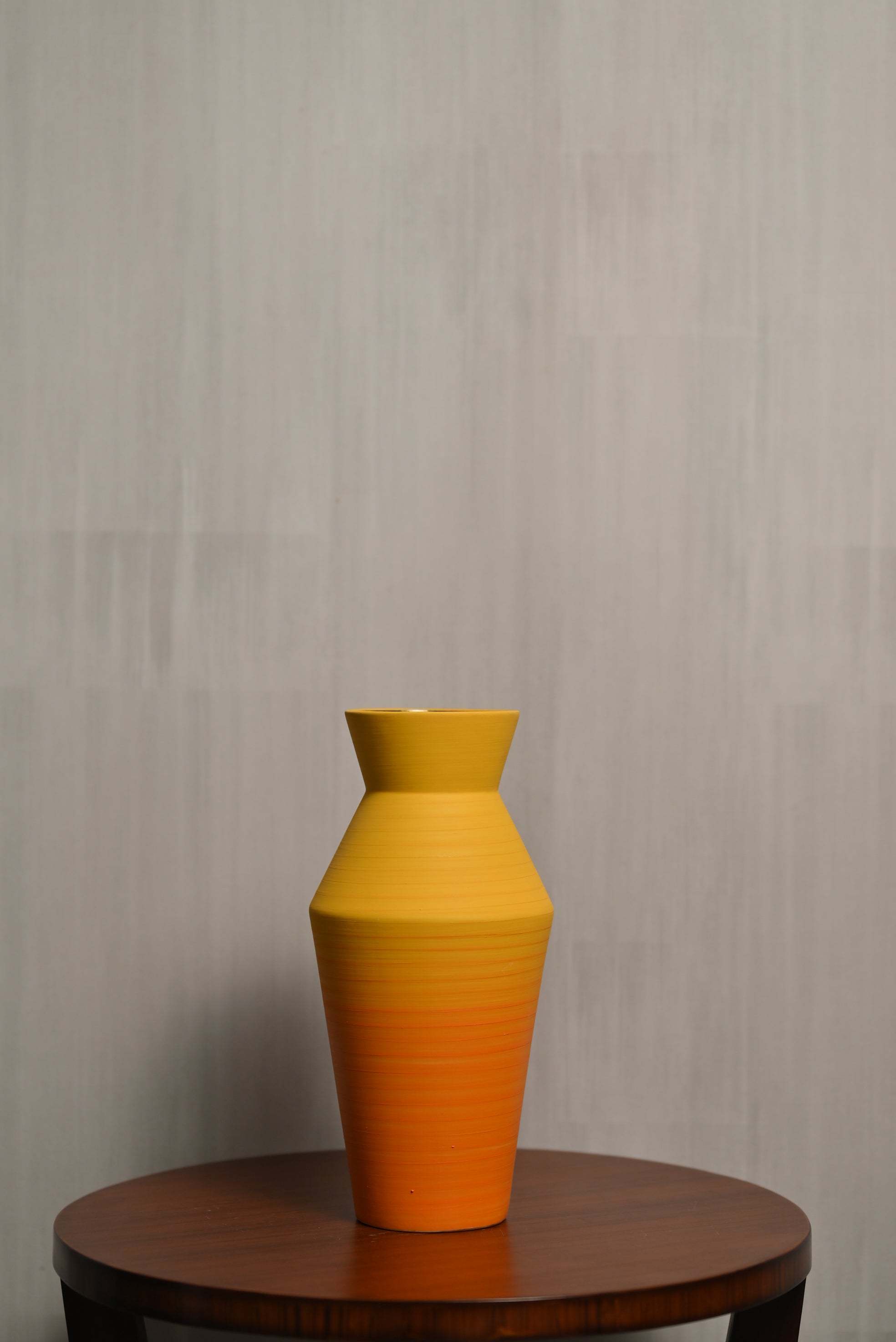 Minimalist Yellow-Orange Ceramic Vase