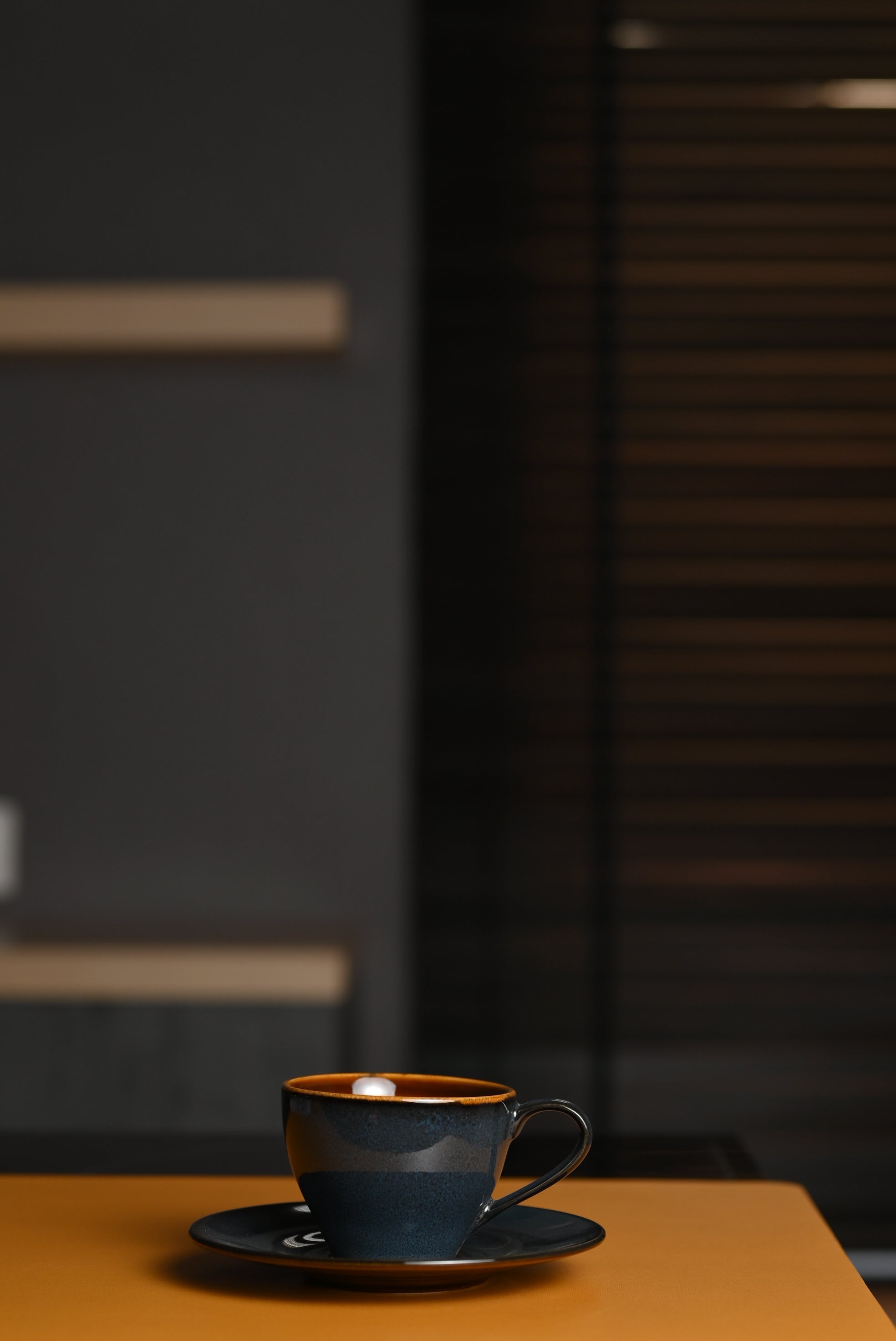 Premium Black Ceramic Espresso Cup with Saucer Urban Living Jaipur
