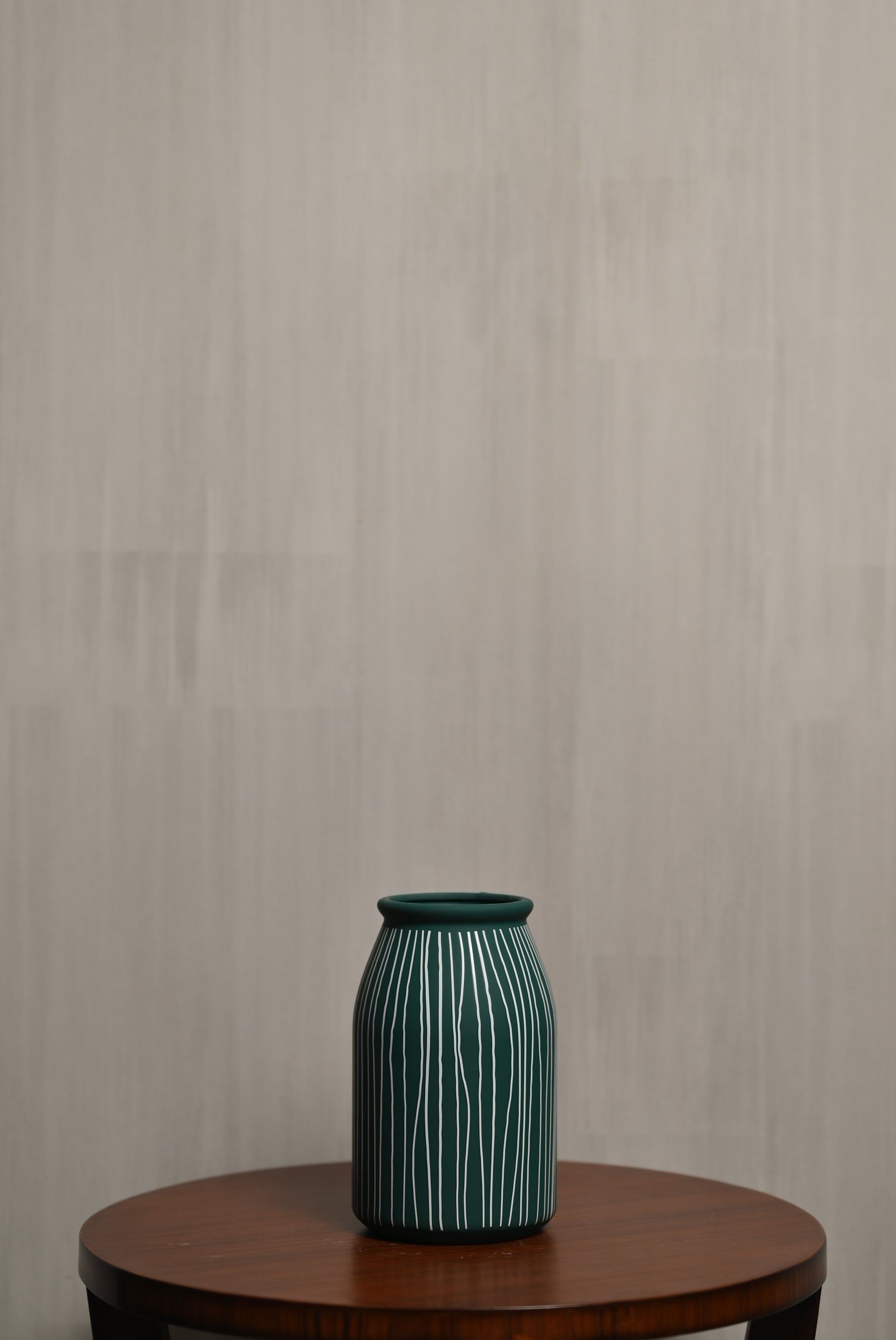 Ripple Ceramic Green Pillar Vase