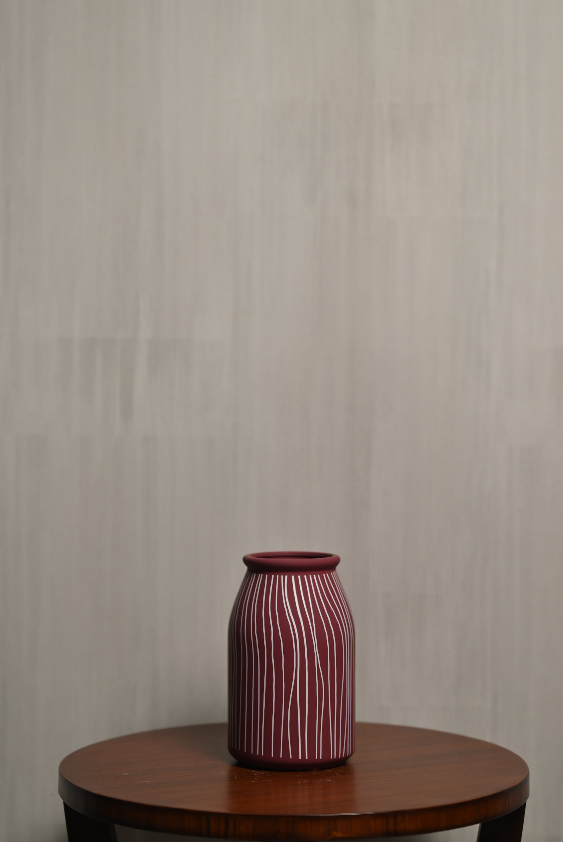Minimalist Maroon Ceramic Vase