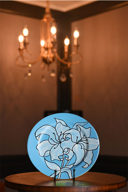 Blue Lily Wall Plate